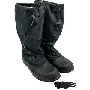 Sorel Snowlion Black Winter Snow Boots Women's Size 7 Insulated Waterproof